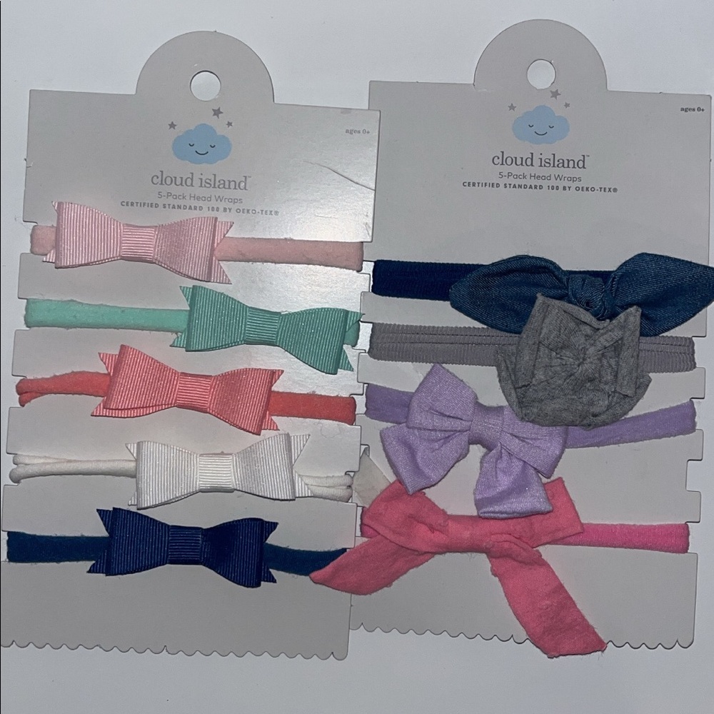 Cloud Island baby girl headbands